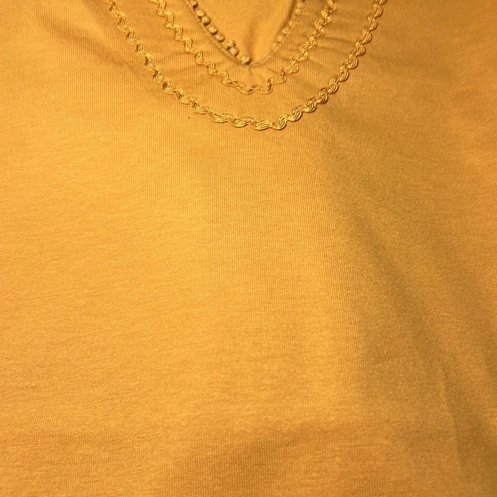 EUC Roaman’s Womans Plus Size Top‎ Shirt Gold Tassal Embroidered 1X Cotton Beach - Picture 16 of 16